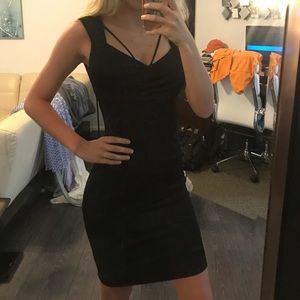 Black fitted White House black market dress