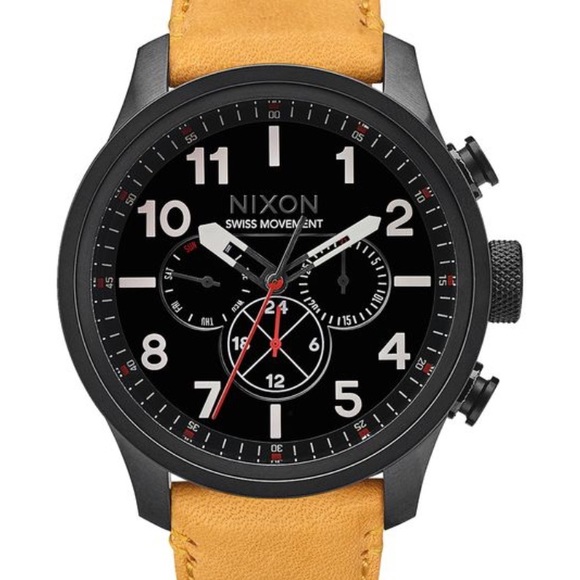 Nixon Other - Nixon Safari Dual Time leather watch. 46 mm.