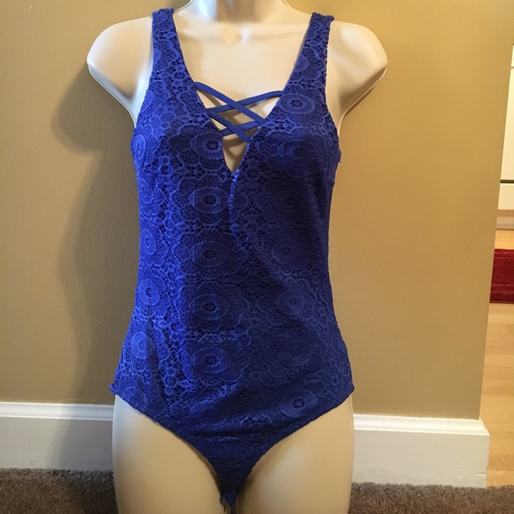Royal Blue Lace Body Suit