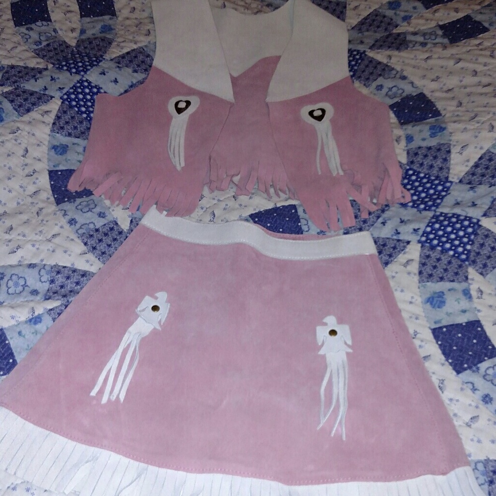 Vintage leather cowgirl outfit