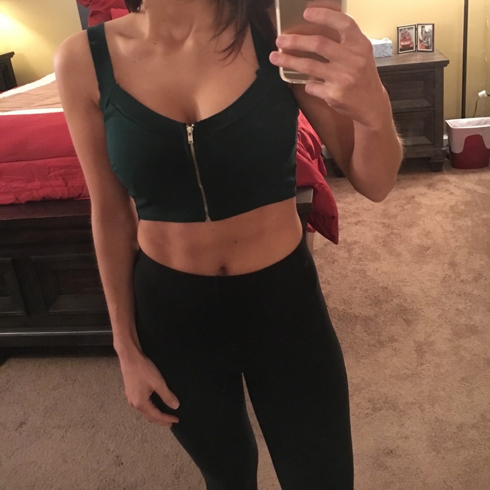 Forest Green Crop Top