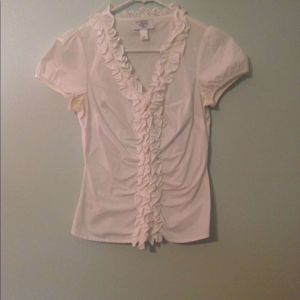 LOFT white blouse
