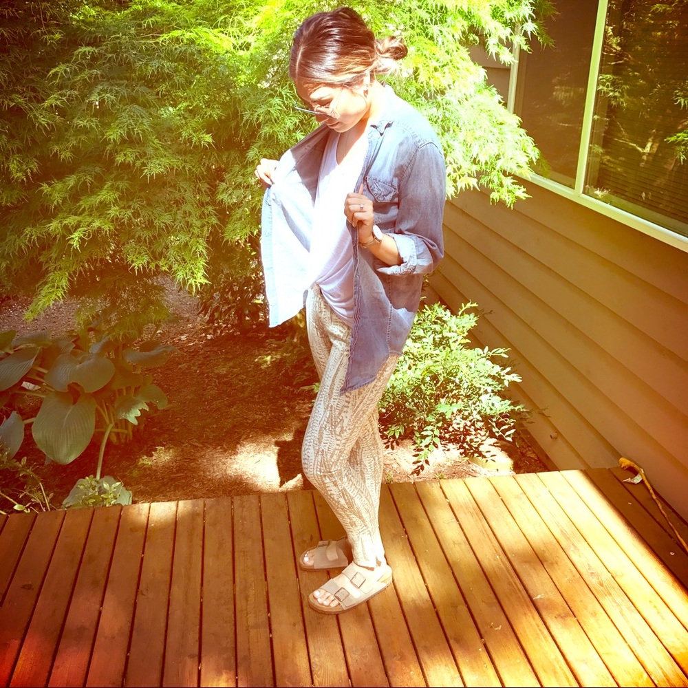 Free People Printed Denim Size 27!