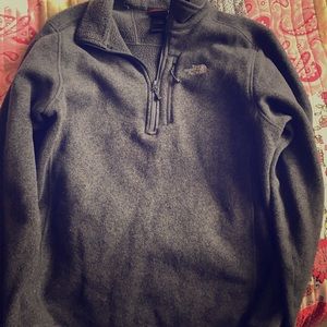 Grey The North Face 1/4 Zip Fleece