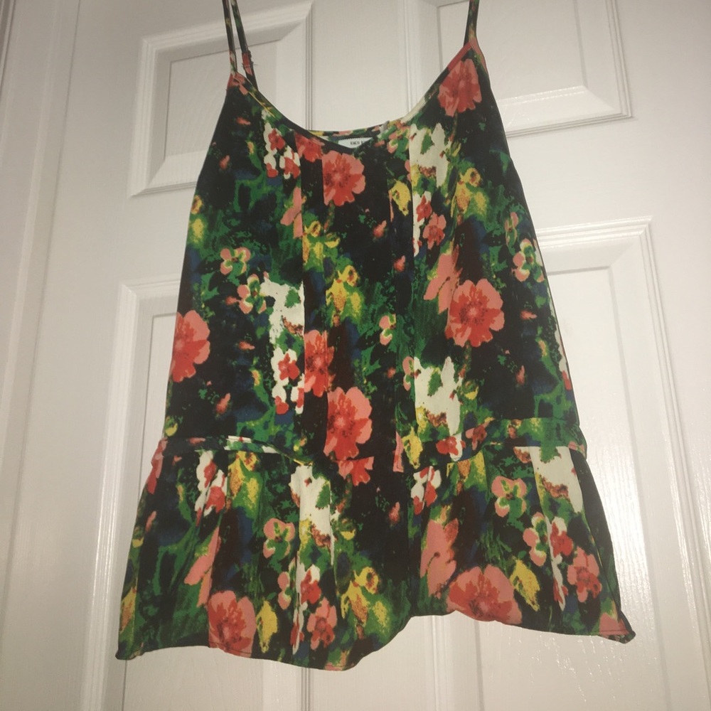 Floral Peplum Spaghetti strap top