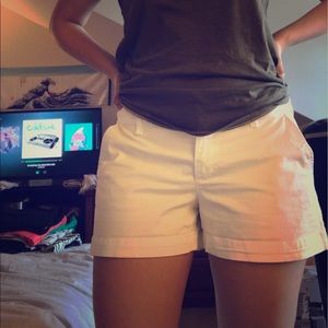 White Khaki Shorts