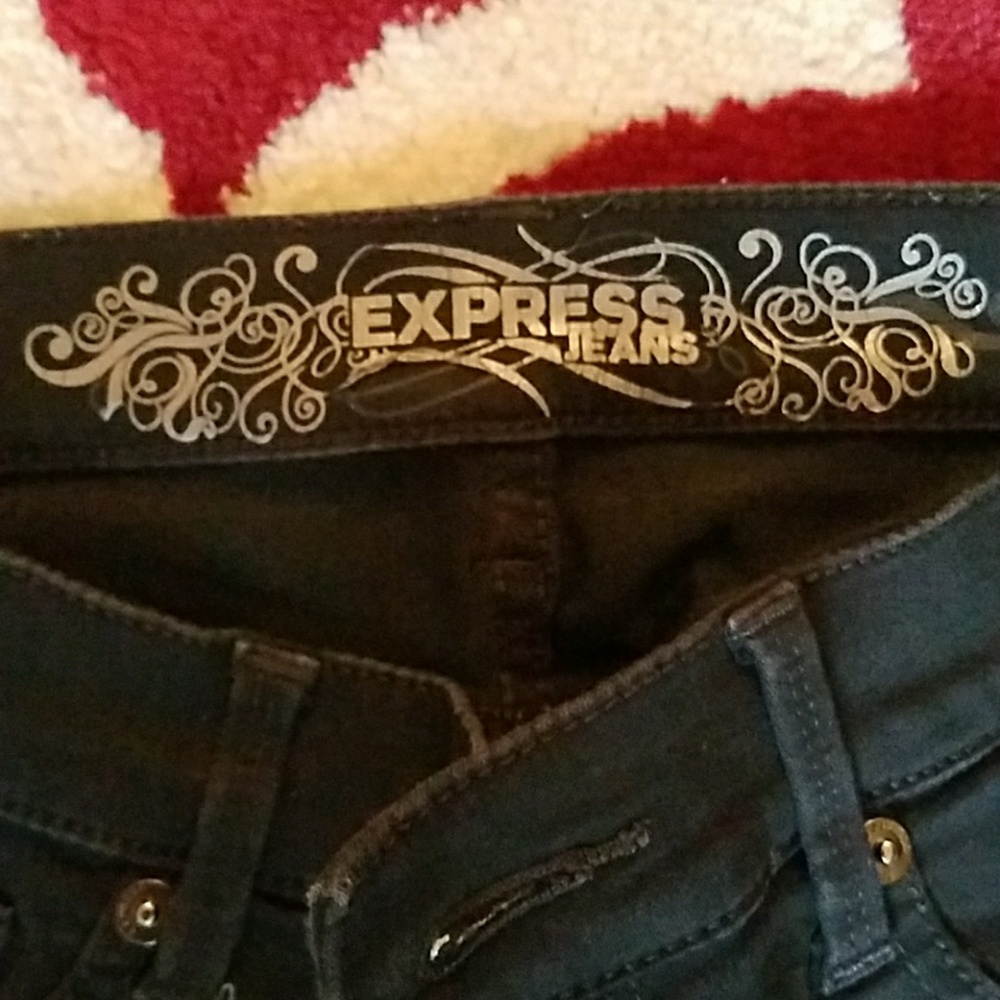 **SOLD** Express stretch skinny jeans black -
