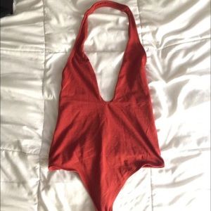 Express deep v body suit