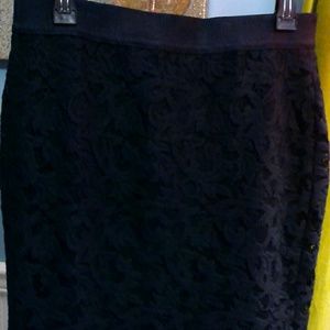 Navy Lace Skirt