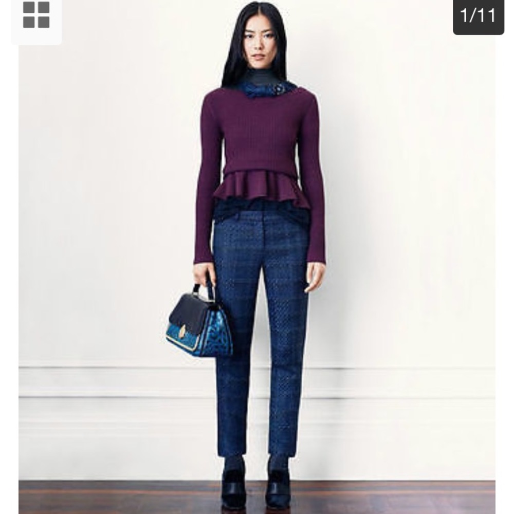 NWT Tory Burch Drew Tweed Pant Trousers