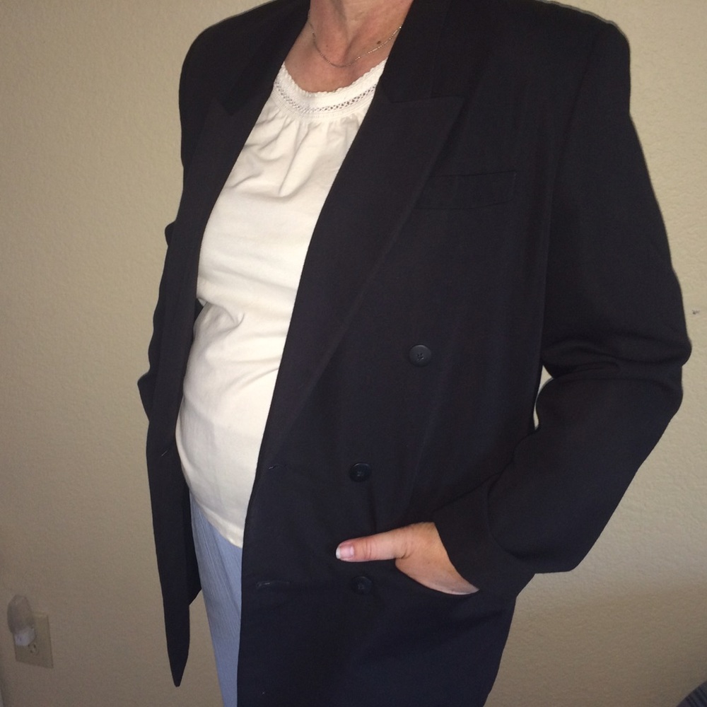 City streets black blazer