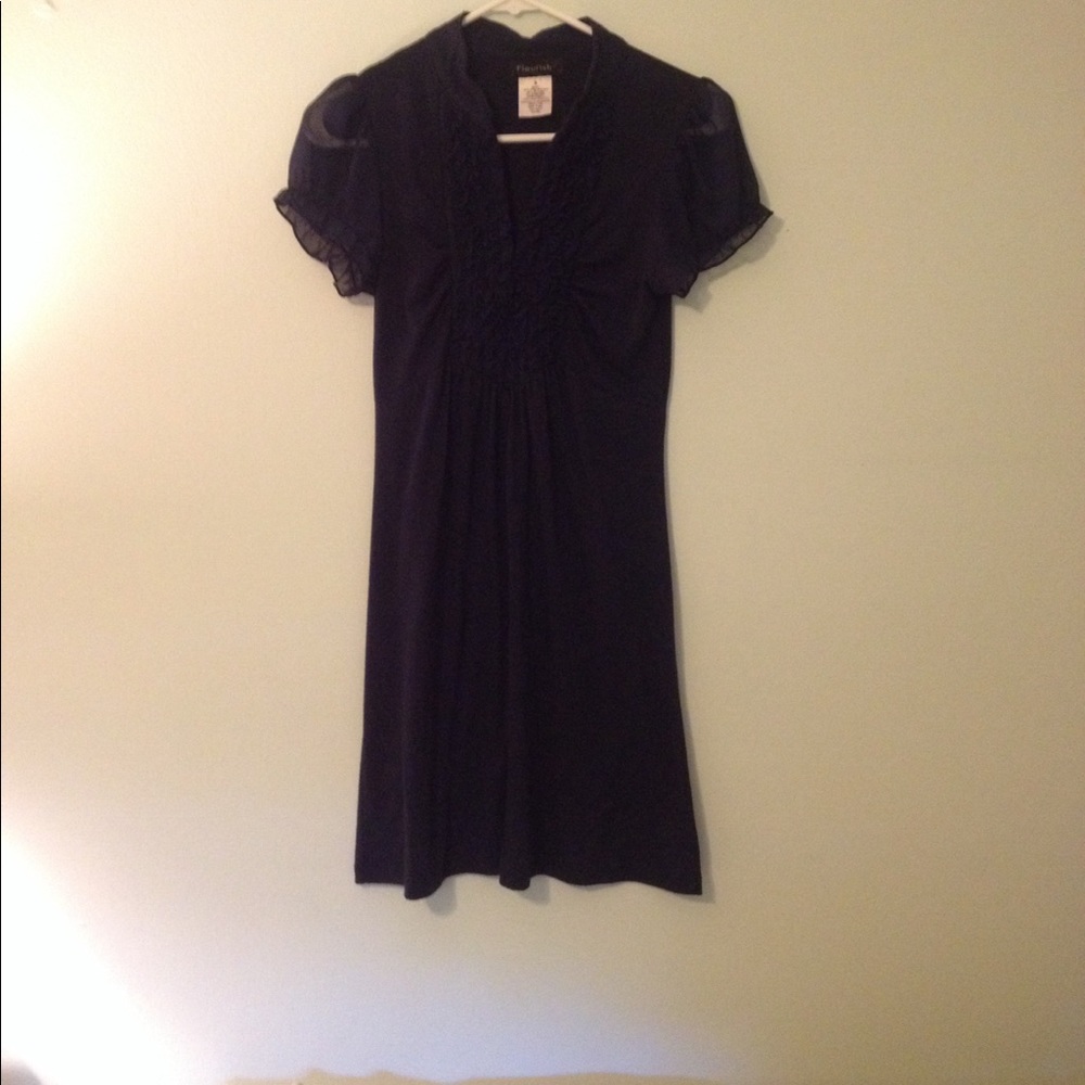 Blue knee-length dress