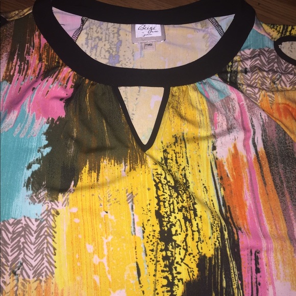 SOLD‼️🌅 Gorgeous Watercolor Cold Dress 🌅 - Picture 5 of 6