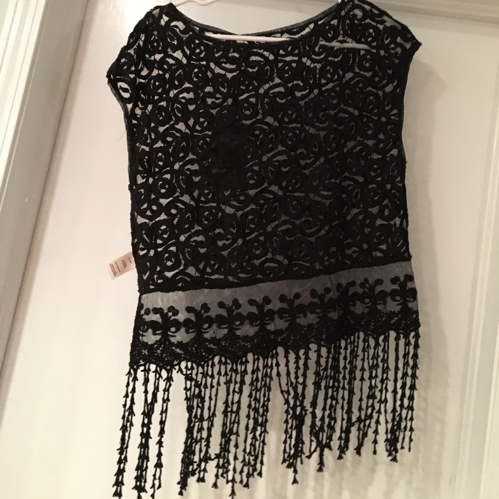 Black lace shirts with tags