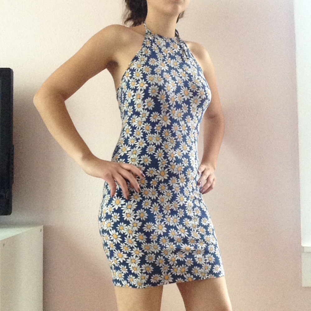 Cute sunflower bodycon dress