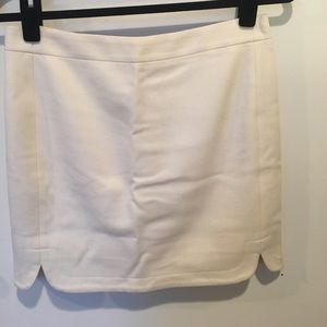 JCREW LINED WOOL WINTER WHITE SKIRT