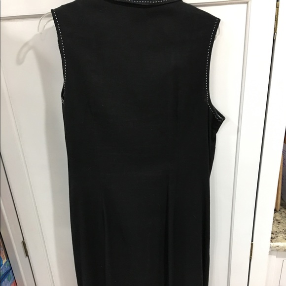 Black button-down dress linen/Rayon size 12 - Picture 5 of 5