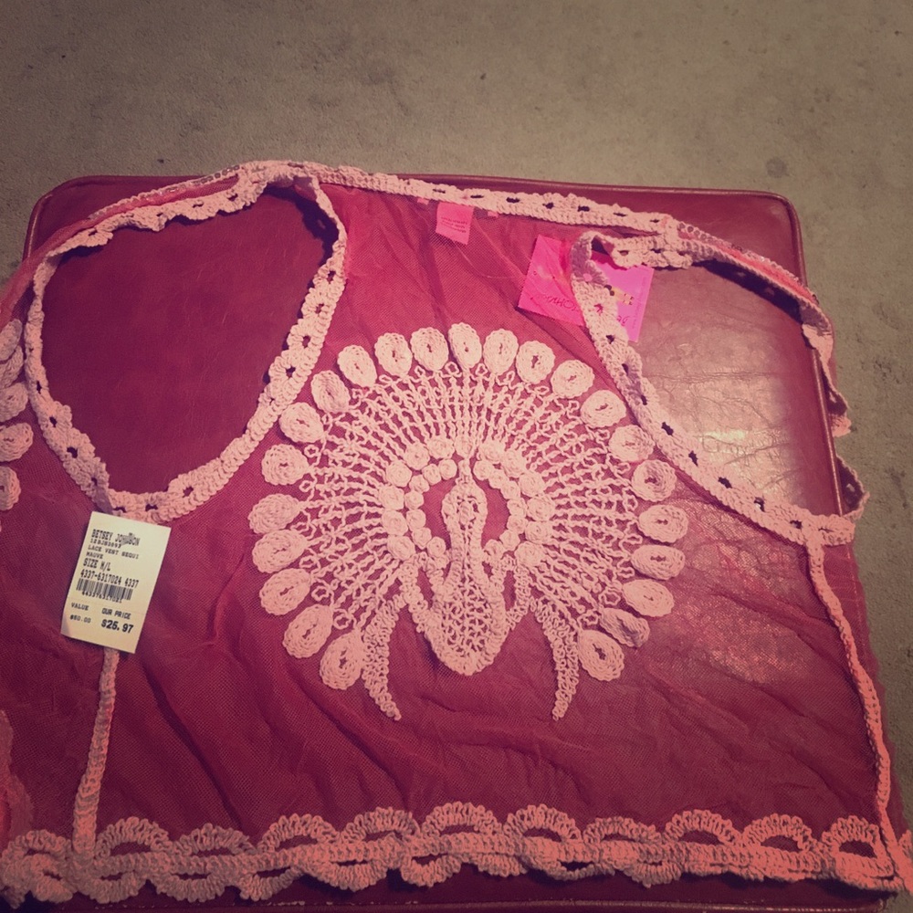 Betsey Johnson pink vest