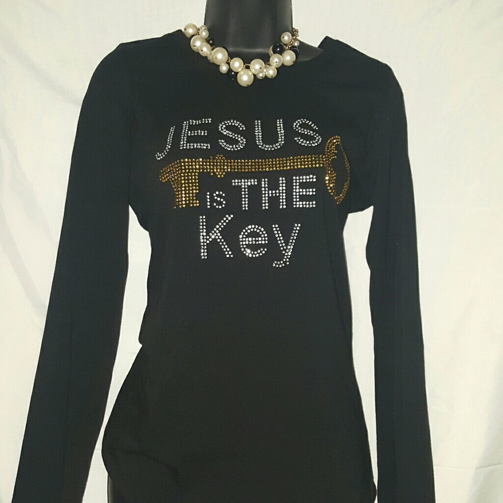 JESUS IS THE KEY Bling Tee