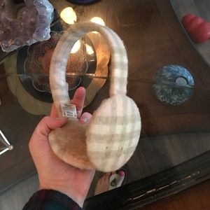 Pink Burberry earmuffs