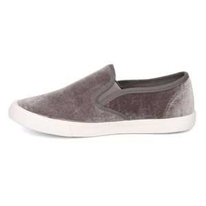 Gray Velvet Slip-On Sneaker NWB
