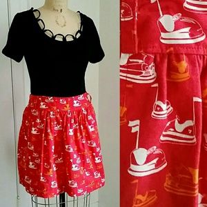 One of a Kind! Red Bumper Car Skirt with Pockets