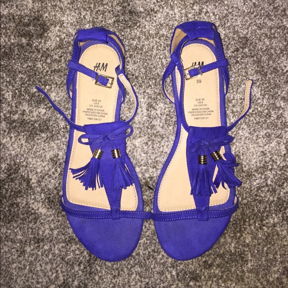 Royal blue sandals