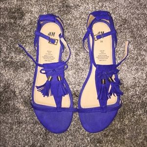 Royal blue sandals