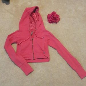 Sweaty Betty Zip Cropped Hooded Jacket Size XS
