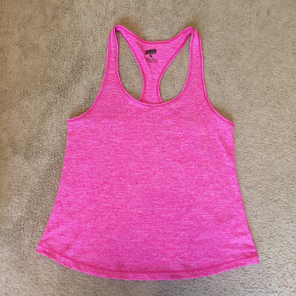 SOFFE RACERBACK TANK M PINK