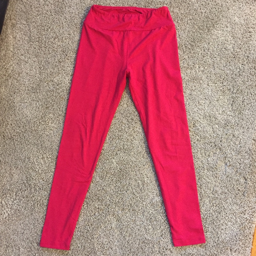 Hot pink/red Lularoe Leggings