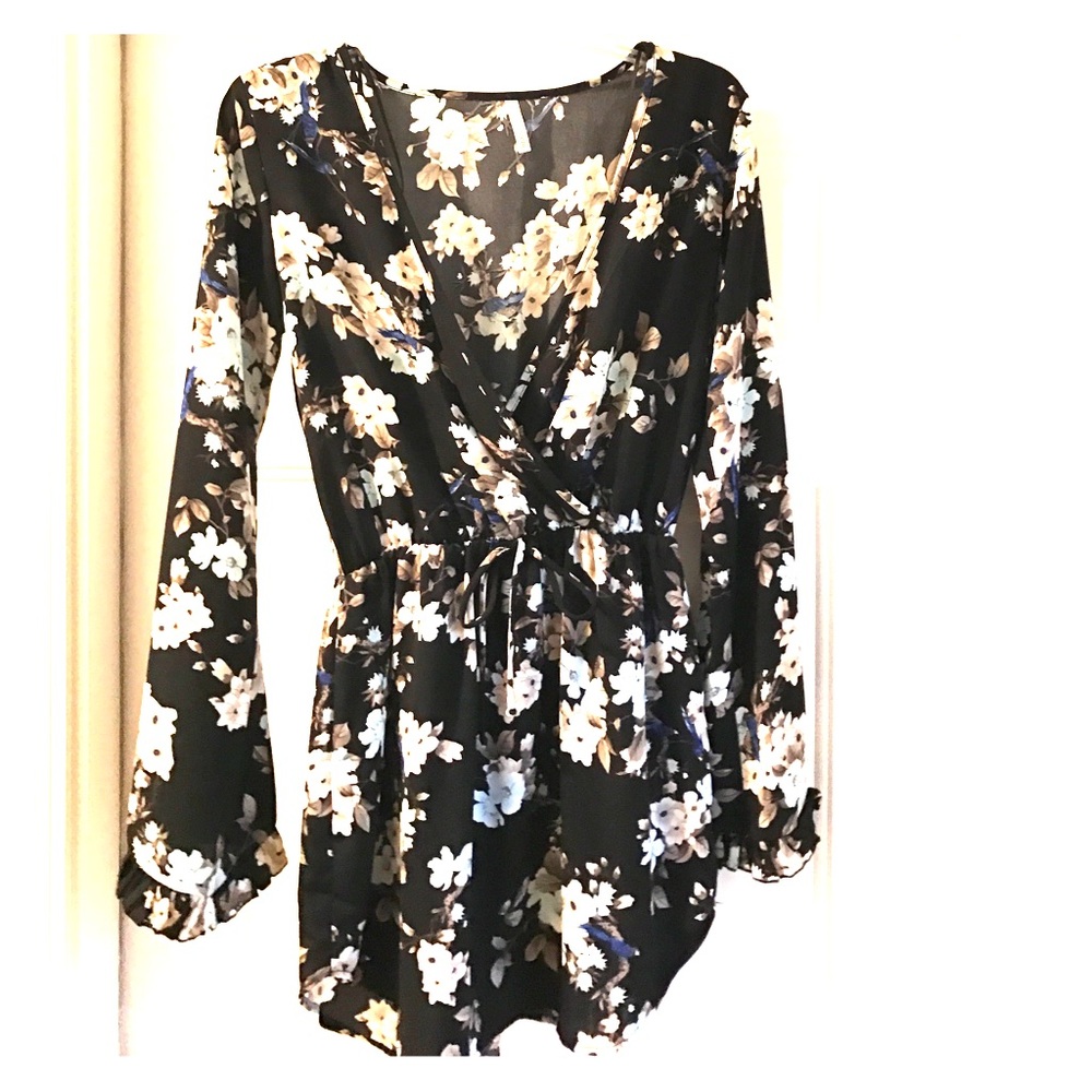 Black Floral Dress 👗