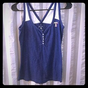 Texas rangers tank top baseball