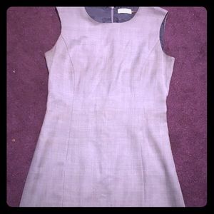 Calvin Klein grey plaid shift dress