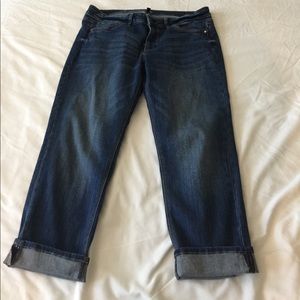 White House Black Market slim crop jean