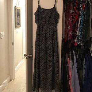 Navy and cream maxi dress