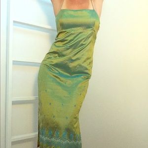 Beautiful shimmery green silk from Anthropologie