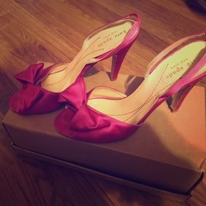 Late spade pink shoes