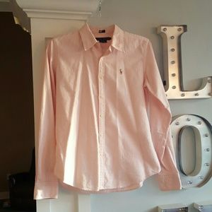 Polo button down blouse