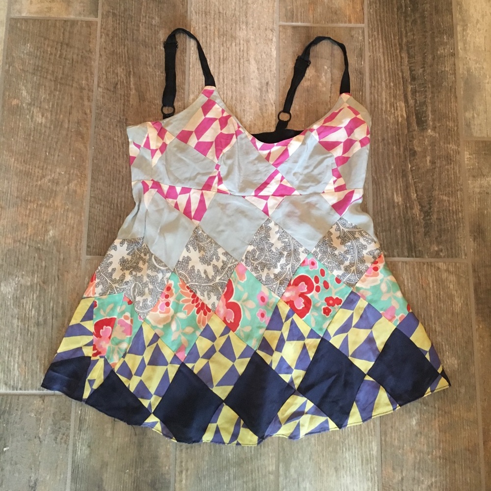 Anthropologie Silk Artsy Top