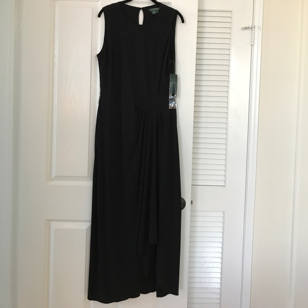 NEW w/ tags Lauren Ralph Lauren Black Dress SZ 14