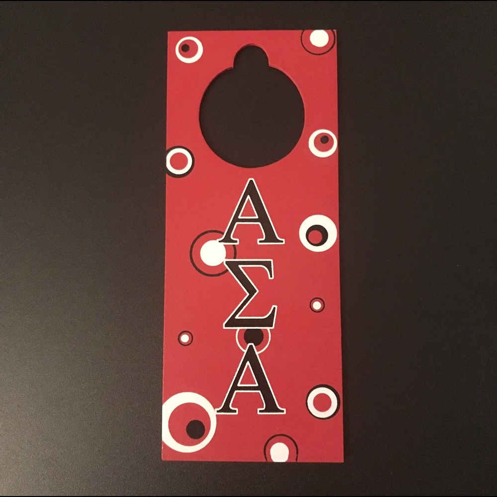 Alpha Sigma Alpha Sorority Door Hanger