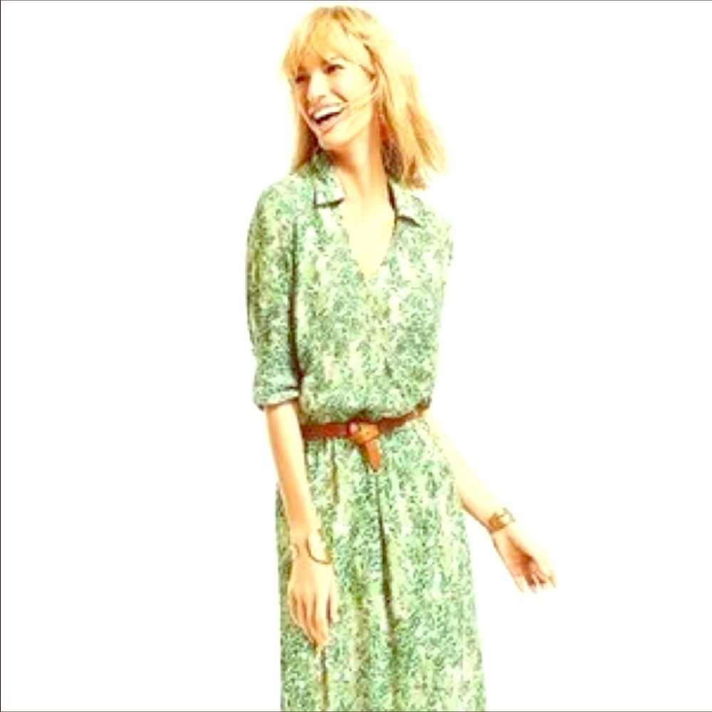 Cabi green asymmetrical dress small