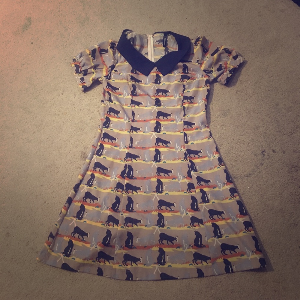 Pretty cat print dress