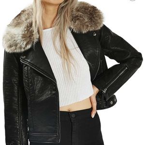 🖤 LEATHER TOPSHOP JACKET