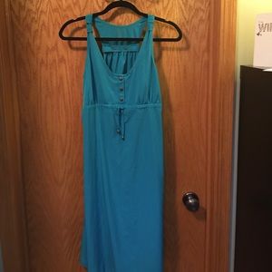 Athleta size 10t dress. Teal. Tie waist.