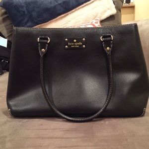 Black leather Kate Spade handbag