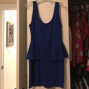 Blue peplum dress