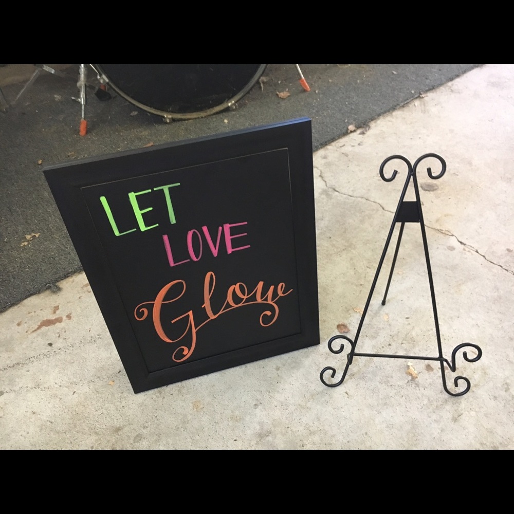 Sign, frame and stand