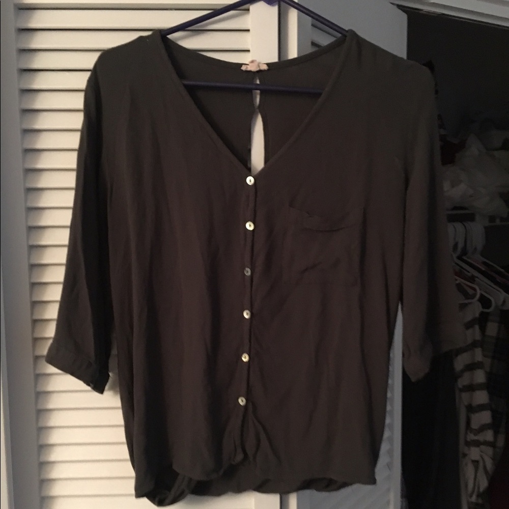 Olive Green Blouse
